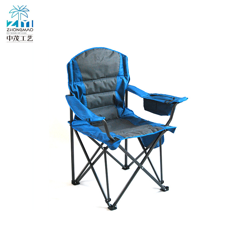 Outdoor camping folding beach camping arm chair portable with ice bag