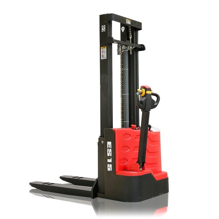 Smart design 1.5m 2m  3m lifting height semi electric pallet stacker 1000kg Self Loading Stacker Full Electric  Cheap price