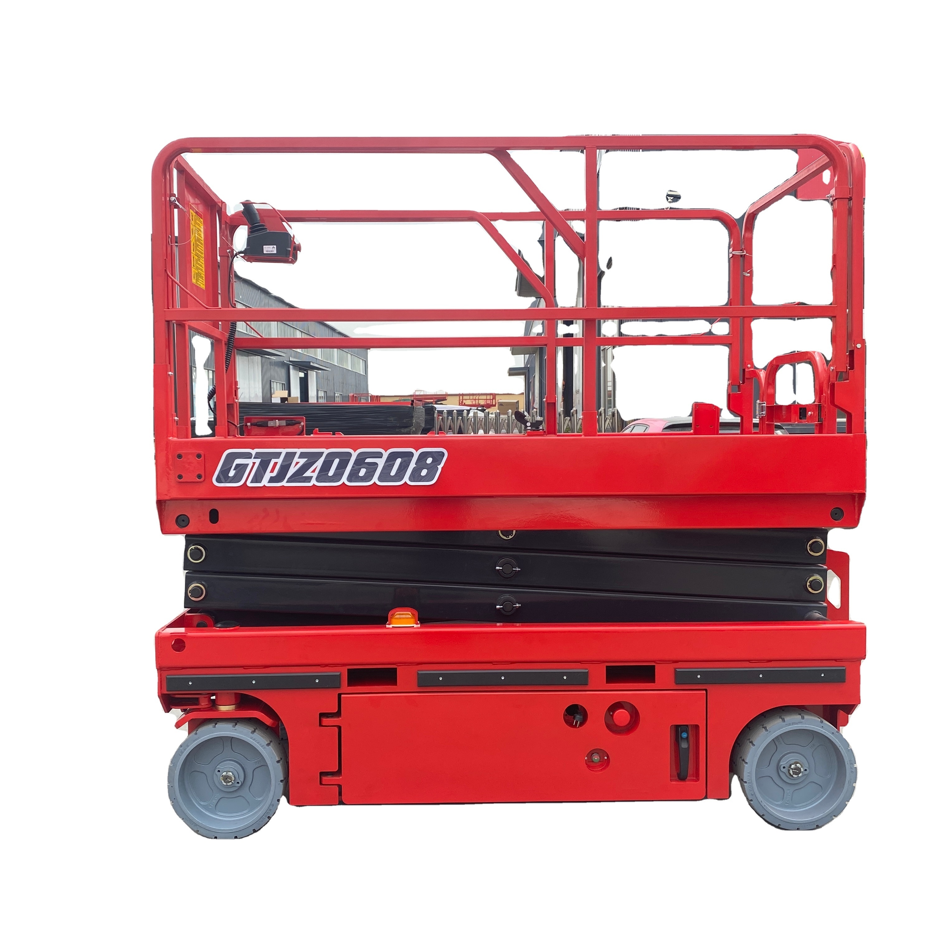 P-10 4-18m Rough terrain self propelled track scissor lift mobile hydraulic electric lifting scaffold work platform