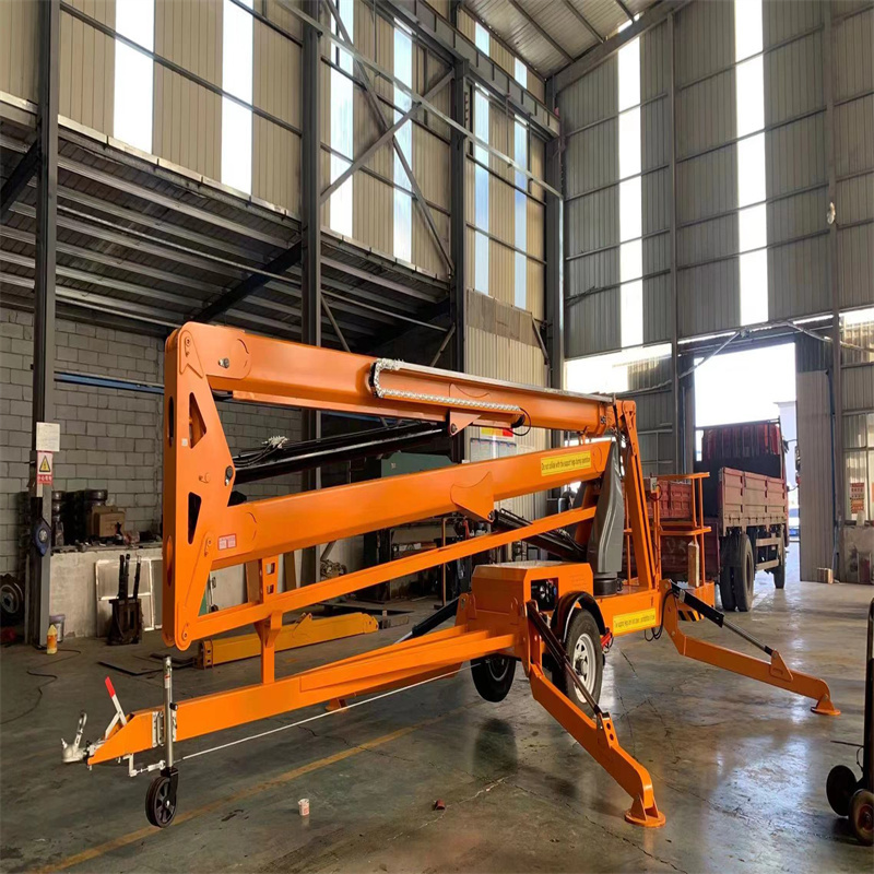 Factory Supply Most Popular Towable Boom Lift Trailer Boom Lift Aerial Working Platform With Long Service Life