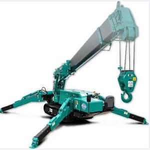 Smart design electric mobile spider crane with long arm fly jib 3 ton forklift lifting crane 5 ton mini spider crane