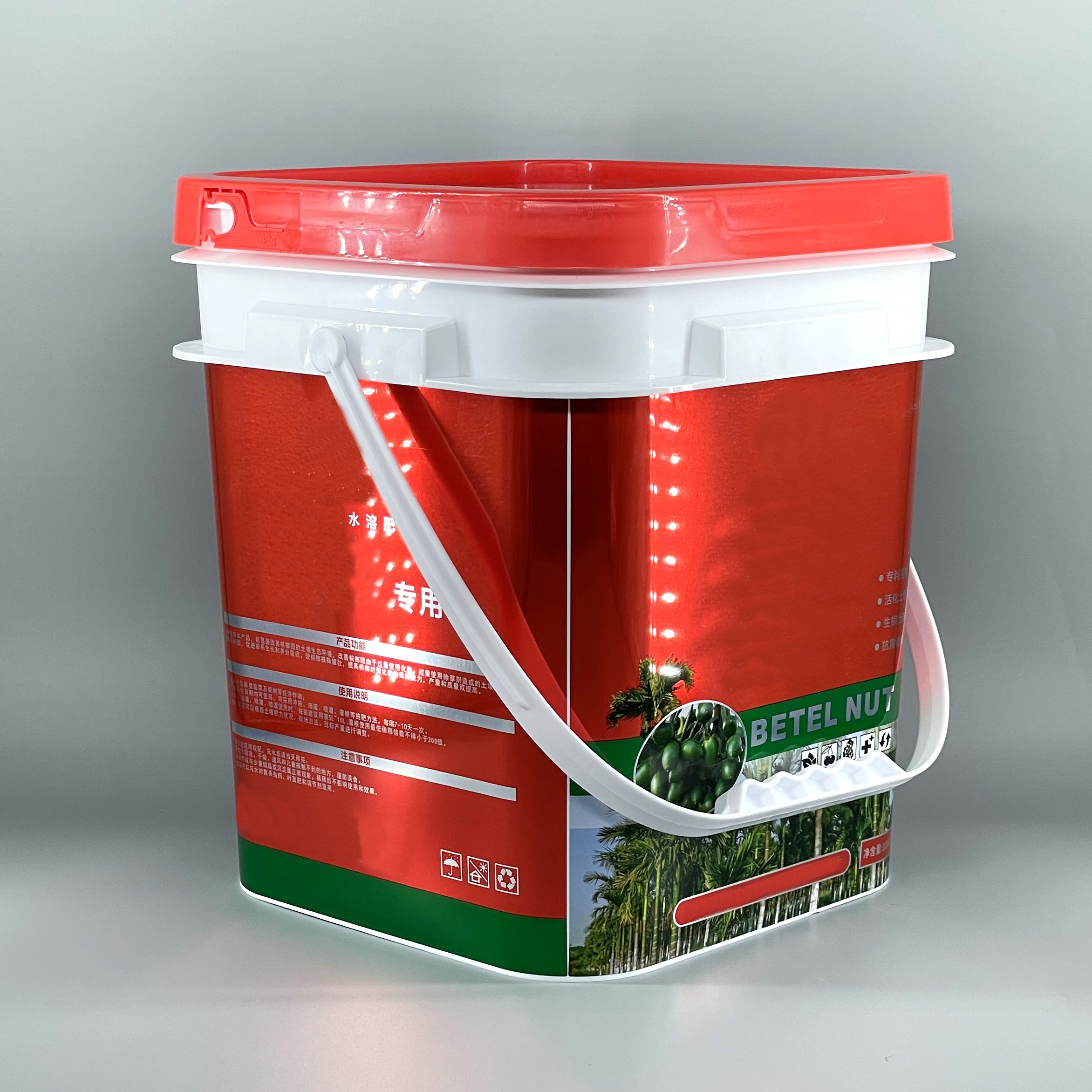 Custom Logo&Color Free Sample Various Size Plastic Bucket With Handle Square Plastic Pail