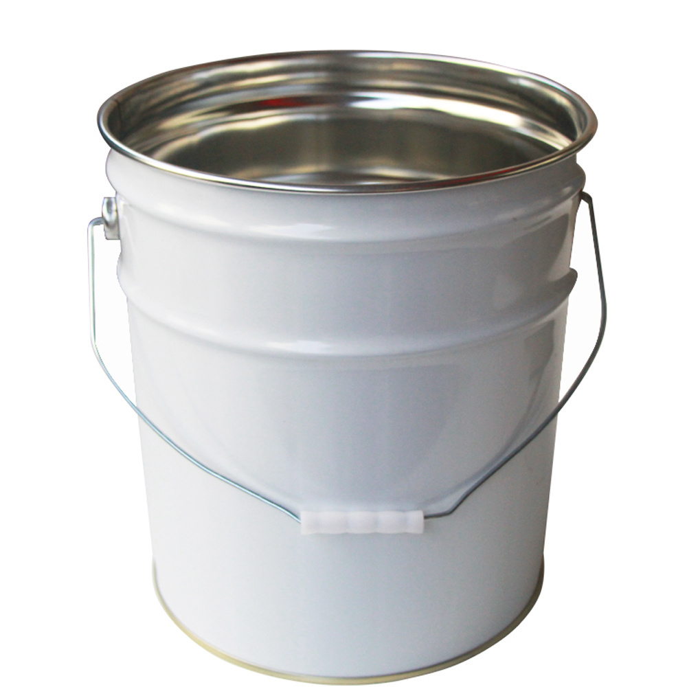 20l metal bucket white 20 liters paint can stainless steel drum