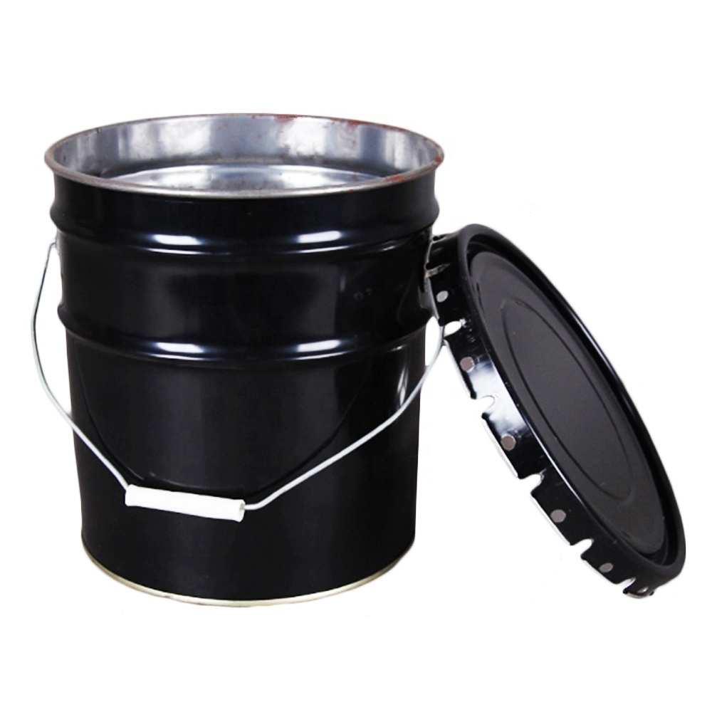 15 liters steel metal paint pail 3 gallon tin bucket with flower lid