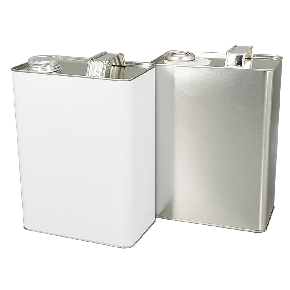 1L 1 Gallon 4L Metal Rectangular Canister Oil Tin Container for Paint Thinner Solvents