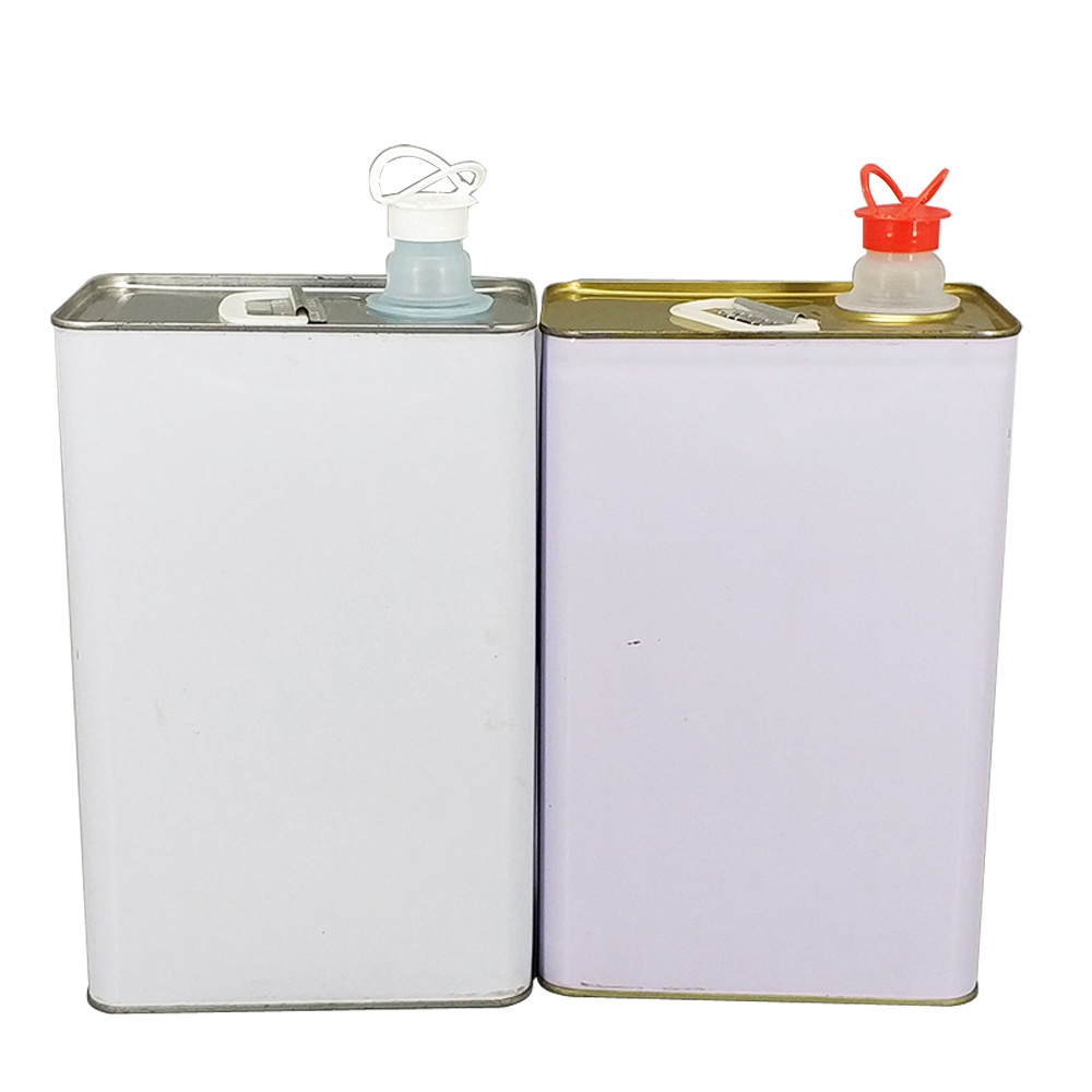 1L 1 Gallon 4L Metal Rectangular Canister Oil Tin Container for Paint Thinner Solvents