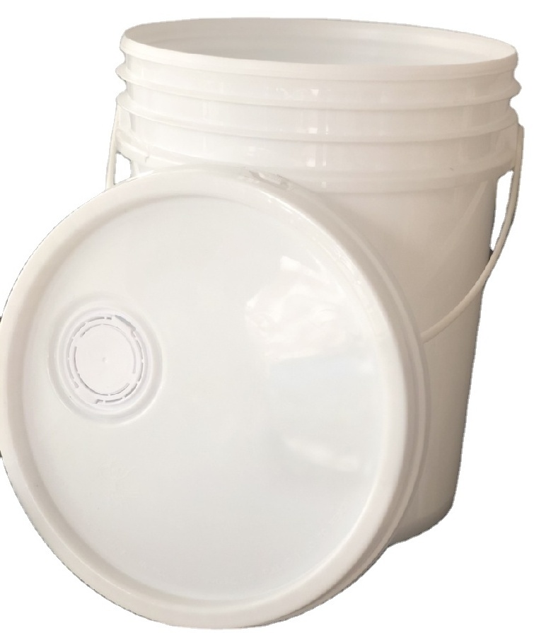 hot sale UN white plastic pails 20l clear chemical containers with lid