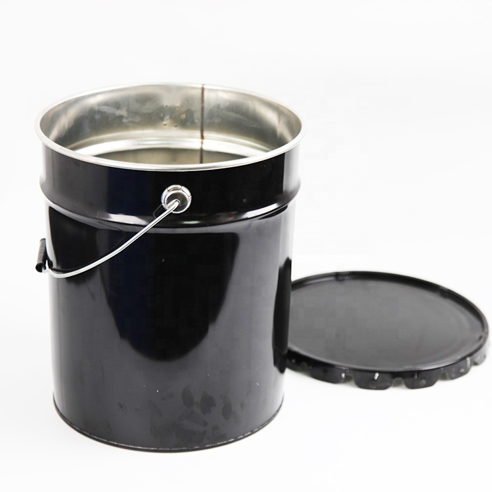 15 liters steel metal paint pail 3 gallon tin bucket with flower lid