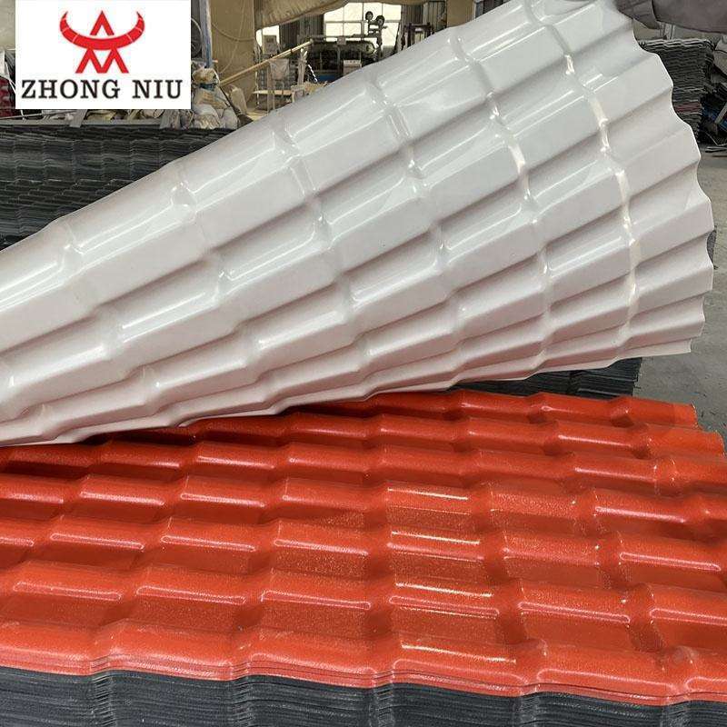 Excellent Corrosion Resistance Thermal Insulation Blue Corrugated Spanish Style Asa Synthetic Resin Roof Tiles