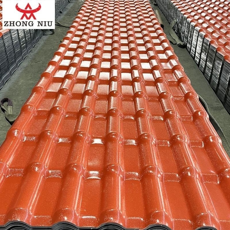 Excellent Corrosion Resistance Thermal Insulation Blue Corrugated Spanish Style Asa Synthetic Resin Roof Tiles