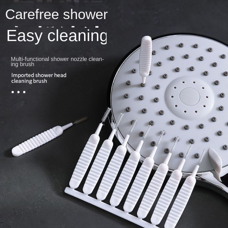 10 pcs Faucet Shower Head Cleaning Brush White Brush Pore Gap Anti-clogging Nylon For Kitchen Toilet Phone Hole Clean Brushes