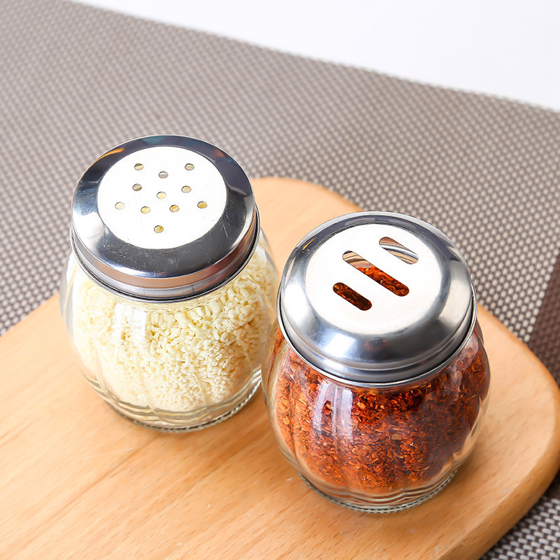 Mini Seasoning Shaker Bottles Glass Spices Condiment Jars Kitchen Salt and Pepper Shaker Spices Boxes for Kitchen Gadget Tool