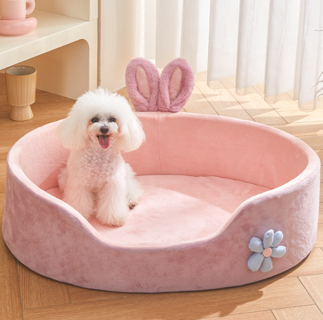 Wholesale pet nest products washable dog mat cat pink princess bed