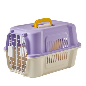 Fast Shipping Wholesale Manufacturer Plastic Durable Dog Air Transport Box Cat Carrier Travel Product Luxury Pet Aviation Box