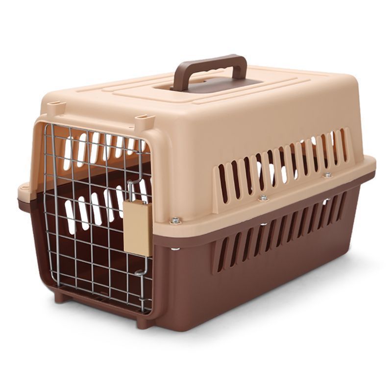 2-Door Top-Load Hard-Sided Pet Travel Carrier Plastic Dog House Folding Pet Cage For Large Medium And Small Dogs