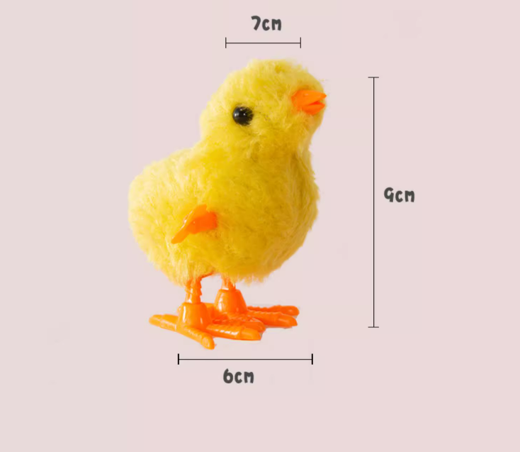 Clockwork Chick Cats Cute Chicken Plush Pet Toys Hot Cheap Price Creative Fun Wind Up Jumping Dog Cat Interactive Toy