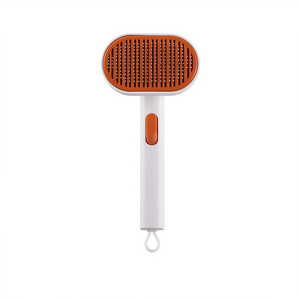 Pet cat massage comb with handle stainless steel hair removal comb cat cleaning and beauty comb