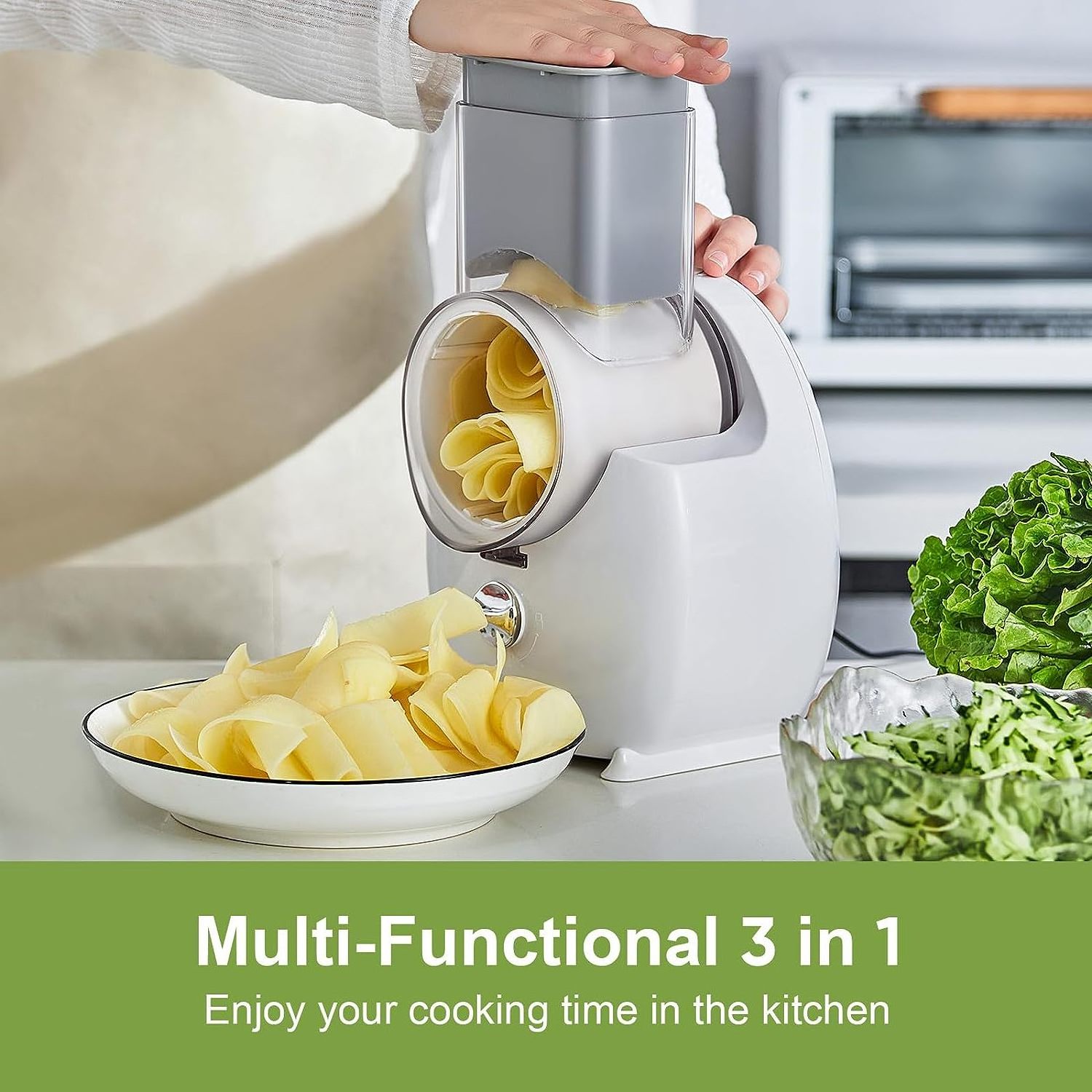 Kitchen roller electric multi-function chopper, vegetable slicer cheese potato grater