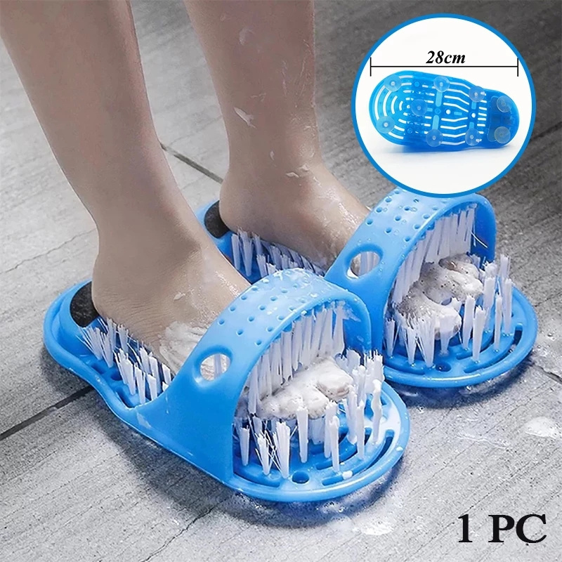 Shower Foot Scrubber Massager Cleaner Spa Exfoliating Washer Wash Slipper Tool Bathroom Bath Magic Feet Brushes Remove Dead Skin