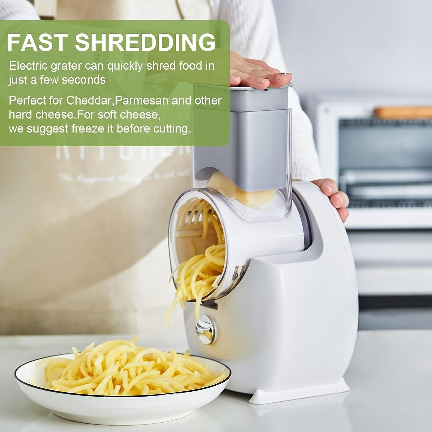 Kitchen roller electric multi-function chopper, vegetable slicer cheese potato grater