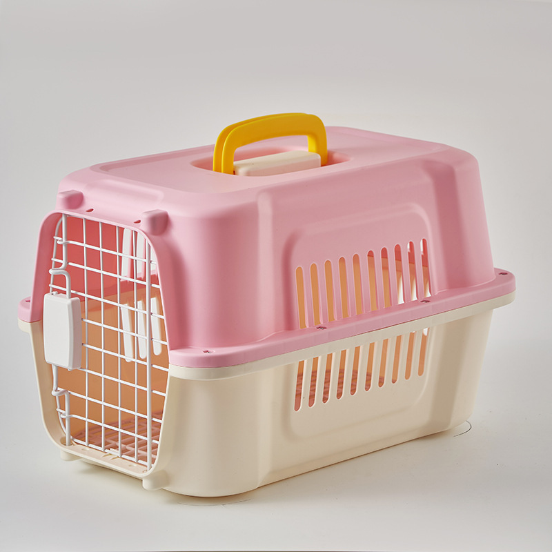 Fast Shipping Wholesale Manufacturer Plastic Durable Dog Air Transport Box Cat Carrier Travel Product Luxury Pet Aviation Box