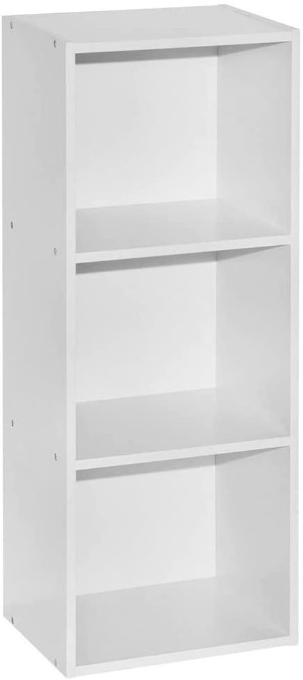 Practical Multi-use White Wood Cube Bookcase Wooden Cabinet Display Storage Shelves for Living Room Bedroom Furniture