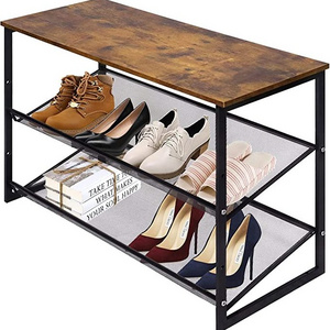 Hot 3-Tier Steel Frame Shoe Rack Shelves Home Furniture Narrow Shoe Organizer For Closet Entryway Living Room