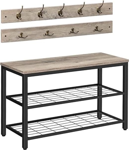 Hot Sale Coat Rack Shoe Bench Set for living room Entryway Hall Tree with Coat Hooks Factory Direct Sale