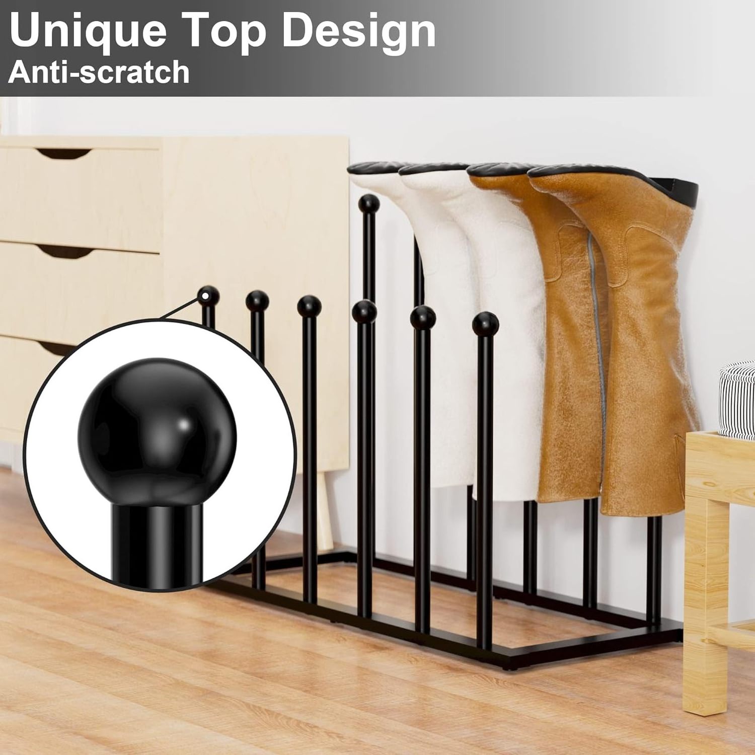 Hot Sale Free Standing Shoe Racks Wholesale Storage Black Metal Boot Rack Shoe Cabinet for Entryway Bedroom