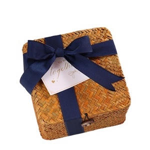 Birthday gift box WEDDING companion Hand gift box First Year Wedding candy Gift Practical Packing box hand woven basket