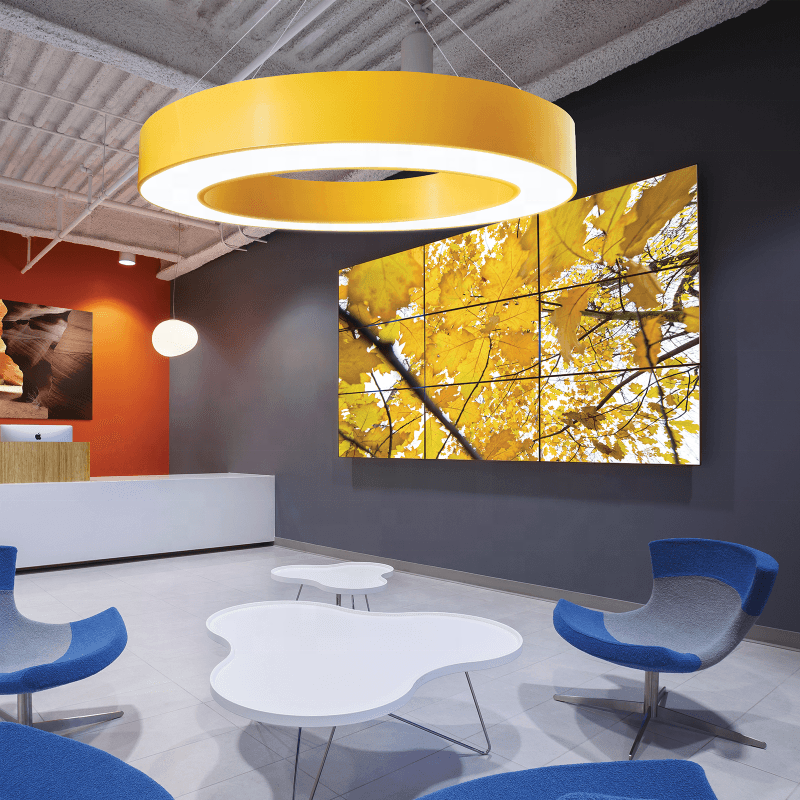 Custom Made Modern Office LED Pendant lighting Chandelier Circle Round Suspension Lamp LED Colour O-ring Chandelier