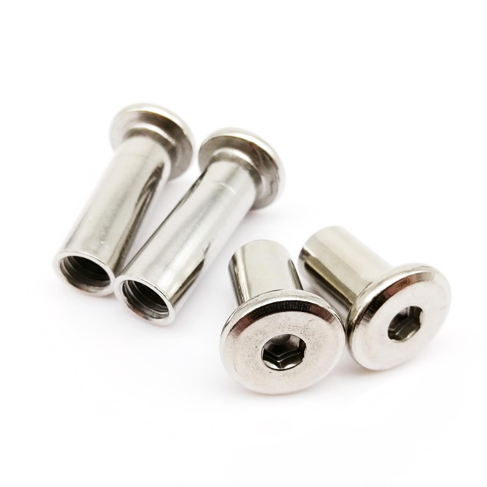 M3 M4 M5 M6 M8 304 Stainless Steel Large Flat Hex Hexagon Socket Head Rivet Connector Insert Joint Sleeve Cap Nut