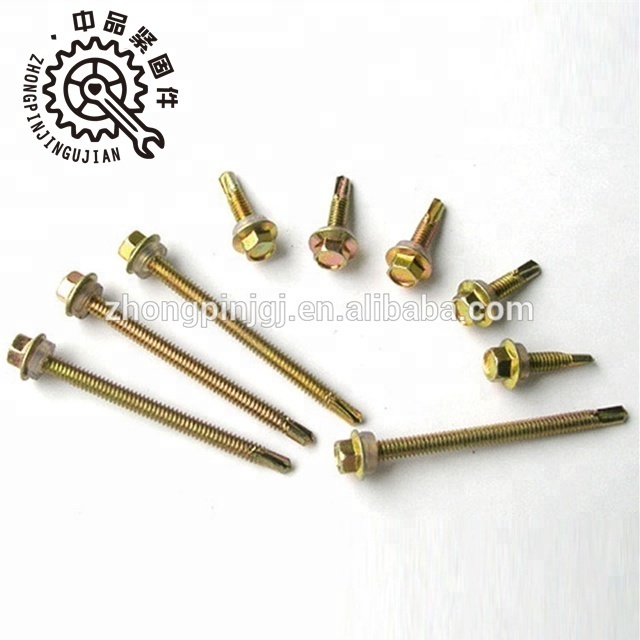 Hexagon flange head drilling screws in stock made in china M10