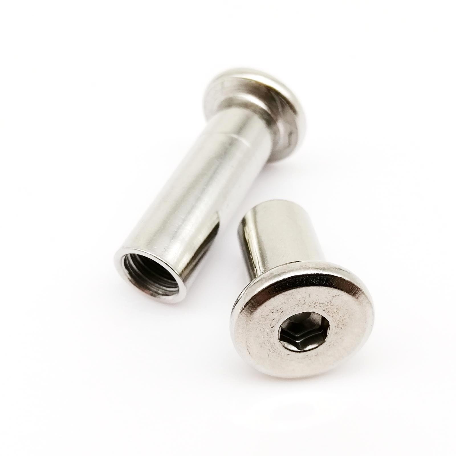 M3 M4 M5 M6 M8 304 Stainless Steel Large Flat Hex Hexagon Socket Head Rivet Connector Insert Joint Sleeve Cap Nut