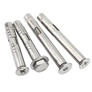 Flat Head Stud Anchor Bolt M12 Drop In Anchor Wedges Anchor For Block And Brick