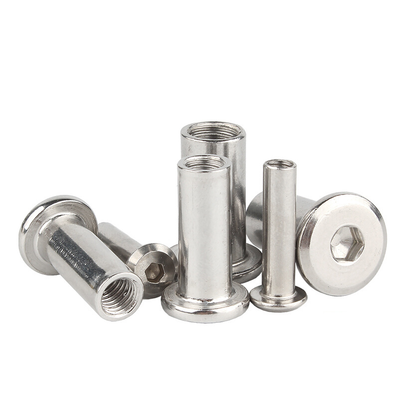 M3 M4 M5 M6 M8 304 Stainless Steel Large Flat Hex Hexagon Socket Head Rivet Connector Insert Joint Sleeve Cap Nut