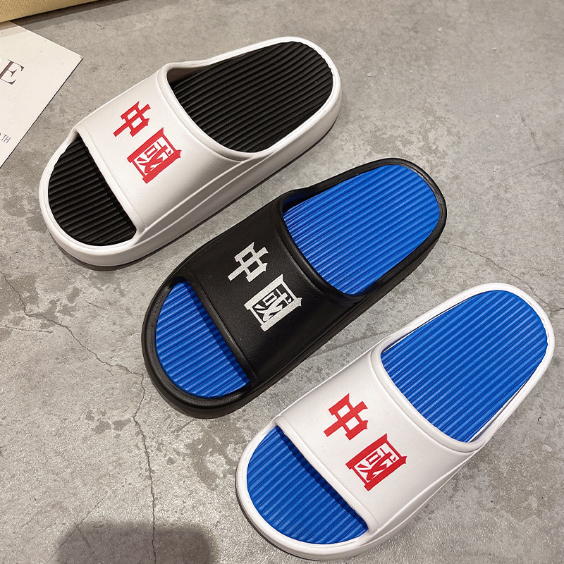 Custom Logo Summer Male EVA Sports Slippers Platform Indoor Sport Platform Home and Outdoor Slide Slippers