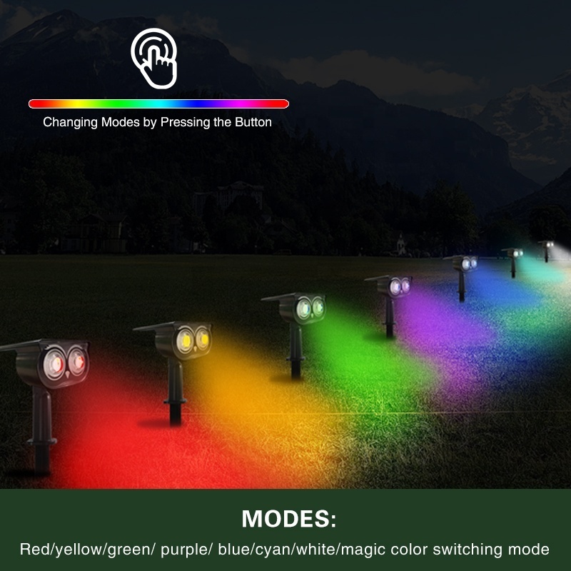 RGB Modes Gnome Gardeners Eden Out Side Wall Home Lighting Spot Light Decorative Outdoor Waterproof LED Solar Garden Light