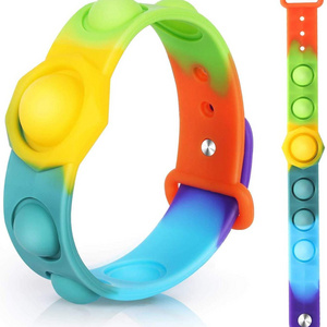 Premium Push Pop Silicone Wristband New Arrival Sensory Bubble Fidget Finger Bracelet Stress Relief Toys