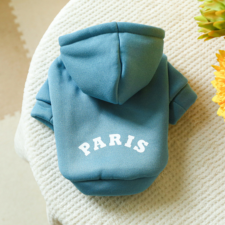 New Designer Dog Clothes Pet Clothing Fonts of Paris Dog Cat Hoodies Wholesale