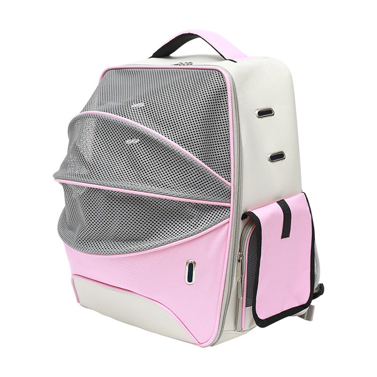 2023 New Luxury Outdoor Pet Carrier Backpack Breathable Cat Dog Double Shoulder Bag Portable Travel Cat Large Size Backpacks