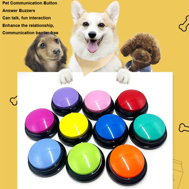 Hot Sale Pet Toys Education Dog Communication Talking Speech Button Dog Recording Button Speaking Sound Training Toy for Dog Cat