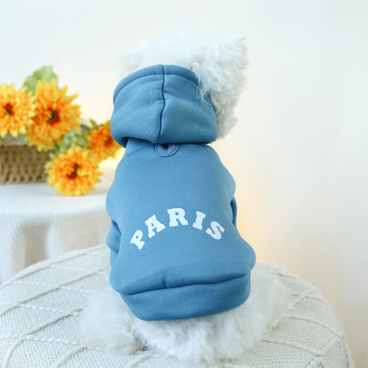 New Designer Dog Clothes Pet Clothing Fonts of Paris Dog Cat Hoodies Wholesale