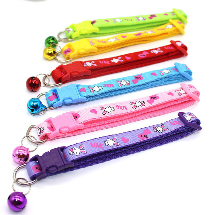 Cartoon rabit pet collars 1cm width small puppy dog cat collar Pet supplies