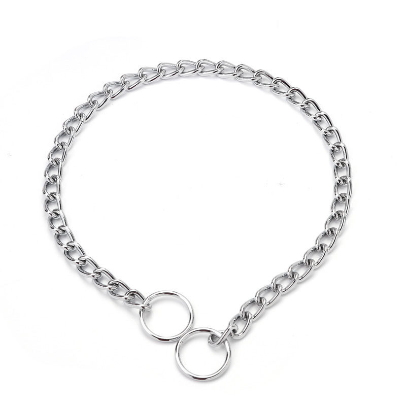 Adjustable  Stainless Steel P choke chain Dog collars