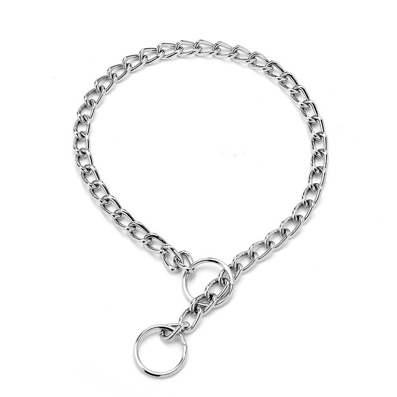 Adjustable  Stainless Steel P choke chain Dog collars