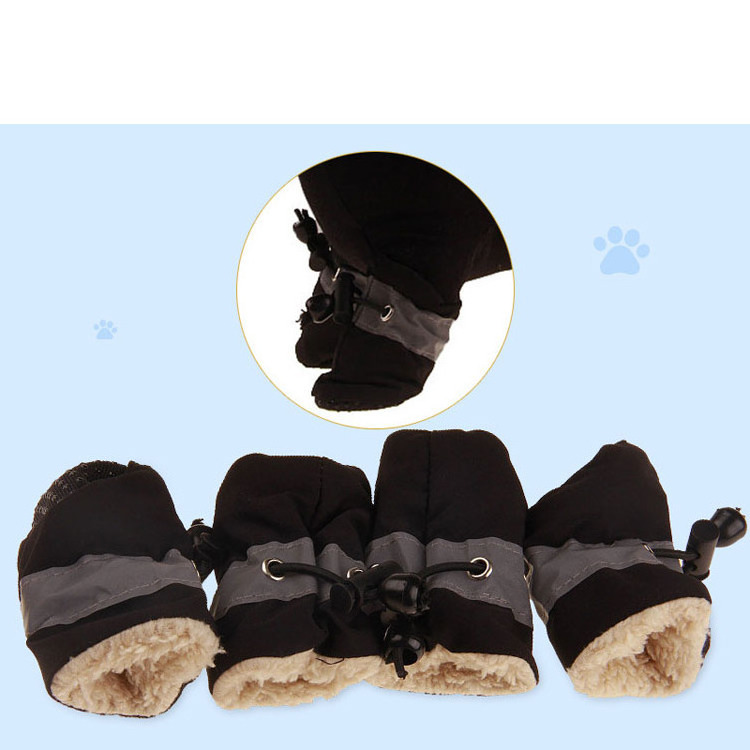 Hot Sale Outdoor Puppy Small Pet Dogs Shoes Four Seasons Reflective Anti Slip Print Skid Knitted Bottom Soft Dog Shoes Wholesale