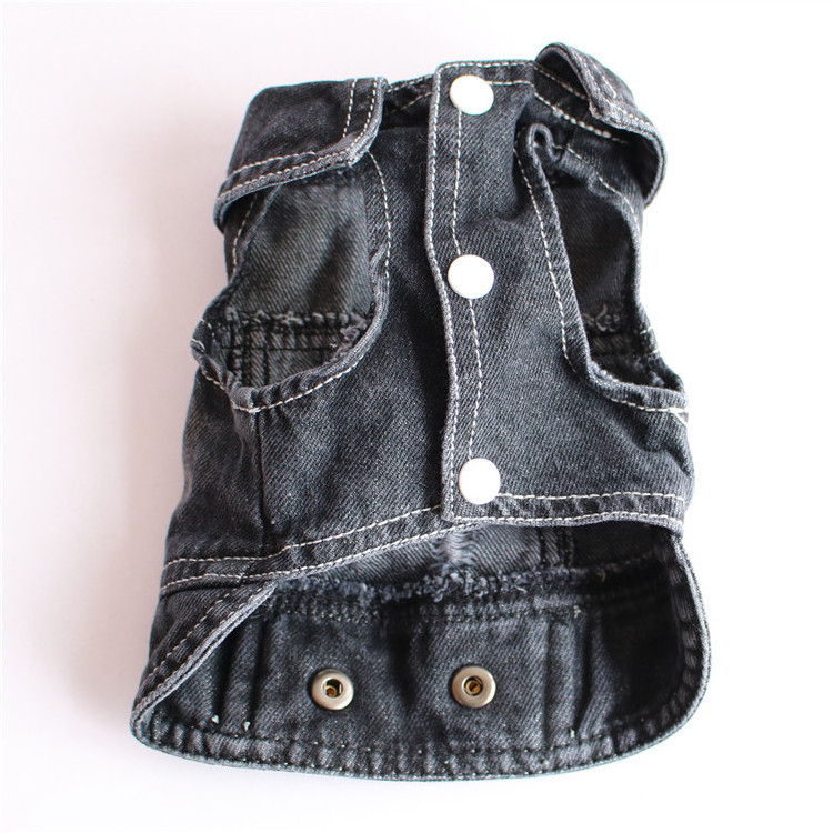 Wholesale Pet Clothes Fashion Classic Cool denim Dog Clothes Vest Small Dogs Bichon Teddy Broken Holes vest jeans dog jacket