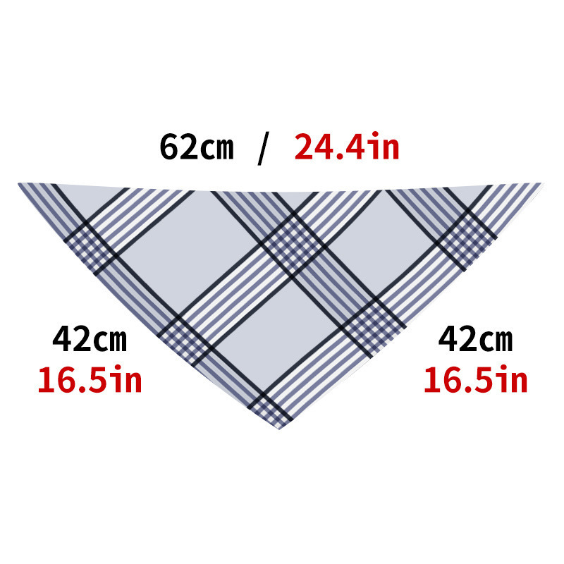 Pet Accessories Four Seasons Triangle Pet Scarf Collar Plaid Dog Cat Bandanas Fashionable Prints Pet Bibs