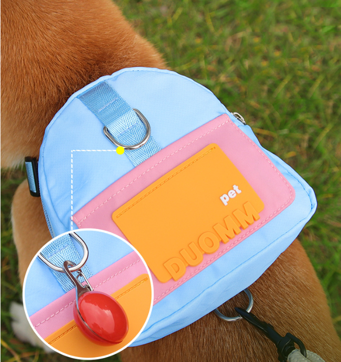 2023 Pet Supplies Adjustable Puppy Dog  Backpack Factory Price Cartoon Dog Treat Bag Outdoor Travel Portable Dog Pet Small Bags